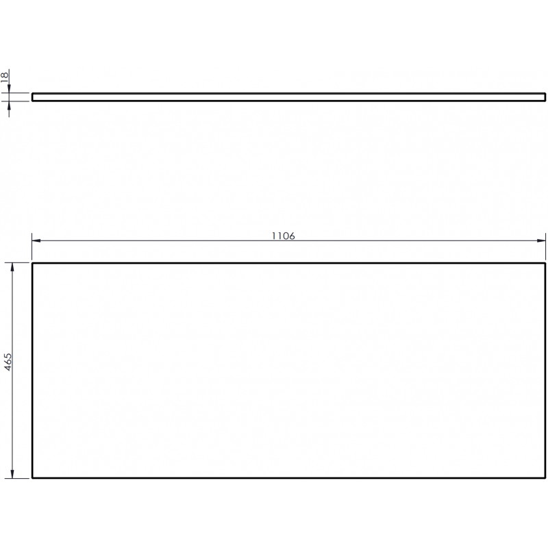 Mexen Uni tablette de 110 cm, chêne - 91AXX-1104-464-18-81