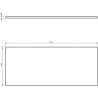 Mexen Uni tablette de 110 cm, chêne - 91AXX-1104-464-18-81