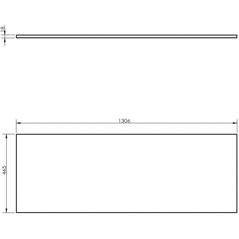 Mexen Uni plateau de meuble 130 cm, chêne - 91AXX-1304-464-18-81