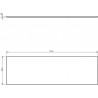 Mexen Uni plateau pour armoire 150 cm, chêne - 91AXX-1504-464-18-81
