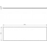 Mexen Uni plateau de meuble 150 cm, noyer - 91AXX-1504-464-18-86