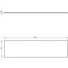 Mexen Uni plateau de meuble 180 cm, noyer - 91AXX-1804-464-18-86