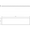Mexen Uni plateau de meuble 190 cm, noyer - 91AXX-1904-464-18-86