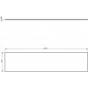 Mexen Uni plan vasque 200 cm, noyer - 91AXX-2004-464-18-86
