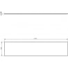 Mexen Uni plateau de meuble 210 cm, noyer - 91AXX-2104-464-18-86