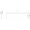 Mexen Orio devant du corps d'armoire de salle de bains 70 x 20 cm, blanc mat - 91A10-0700-235-1-01