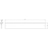 Mexen Orio devant pour le corps du meuble de salle de bains 140 x 20 cm, blanc mat - 91A10-1400-235-1-01
