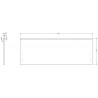 Mexen Orio façade pour corps de meuble de salle de bain 120 x 43,5 cm, gris mat - 91A10-1200-470-1-62