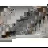 Mexen Lima cabine de douche pliante 70 x 70 cm, transparent, noir + receveur Flat, blanc - 856-070-070-70-00-4010B
