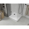 Mexen Lima cabine de douche pliante 70 x 70 cm, transparente, noire + receveur Flat, blanc - 856-070-070-70-00-4010B