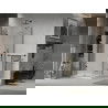 Mexen Lima cabine de douche pliante 70 x 70 cm, transparent, noir + receveur Flat, blanc - 856-070-070-70-00-4010B