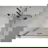 Mexen Lima cabine de douche pliante 70 x 70 cm, transparent, noir + receveur Flat, blanc - 856-070-070-70-00-4010B
