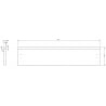 Mexen Orio façade pour corps de meuble de salle de bains 90 x 20 cm, noir brillant - 91A10-0900-235-1-70