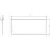Mexen Orio façade avant du corps de l'armoire de salle de bain 100 x 43,5 cm, noir mat - 91A10-1000-470-1-71