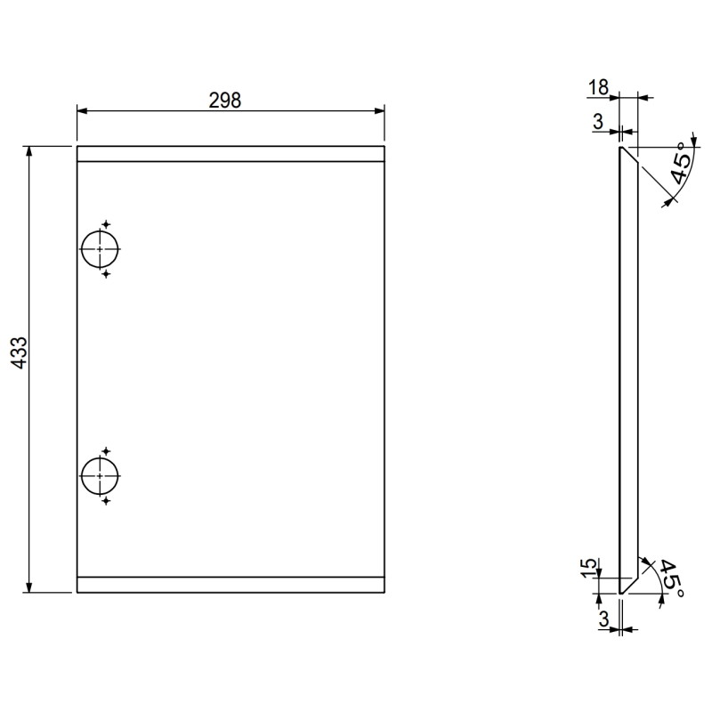 Mexen Orio façade pour carcasse de meuble de salle de bains 30 x 43,5 cm, blanc brillant - 91A11-0300-470-1-00