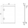 Mexen Orio façade pour carcasse de meuble de salle de bains 30 x 43,5 cm, blanc brillant - 91A11-0300-470-1-00