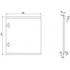 Mexen Orio devant pour le corps d'une armoire de salle de bain 40 x 43,5 cm, graphite mat - 91A11-0400-470-1-66