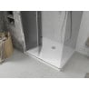Mexen Lima cabine de douche repliable 70 x 110 cm, graphite, chrome + receveur Plat, blanc - 856-070-110-01-40-4010