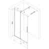 Mexen Velar paroi de douche coulissante Walk-in 140 x 200 cm, transparent 8 mm, nickel brossé - 871-140-000-03-97