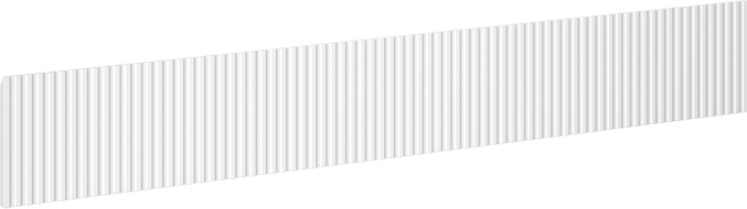 Mexen Rivel frontal rainuré pour le corps de l'armoire de salle de bain 120 x 20 cm, blanc mat - 91A20-1200-235-1-01