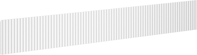 Mexen Rivel devant rainuré pour le corps du meuble de salle de bain 160 x 20 cm, blanc mat - 91A20-1600-235-1-01