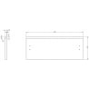 Mexen Rivel façade rainurée pour corps de meuble de salle de bain 50 x 20 cm, gris mat - 91A20-0500-235-1-62