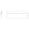 Mexen Rivel façade rainurée pour le corps de meuble de salle de bain 80 x 20 cm, gris mat - 91A20-0800-235-1-62