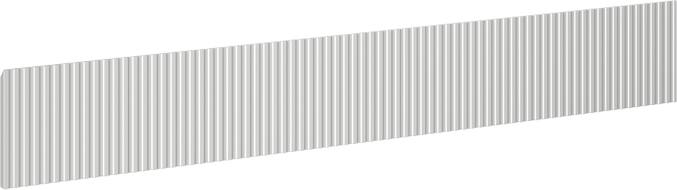 Mexen Rivel façade rainurée pour corps de meuble salle de bain 140 x 20 cm, gris mat - 91A20-1400-235-1-62