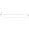 Mexen Rivel façade rainurée pour le corps du meuble de salle de bains 160 x 20 cm, gris mat - 91A20-1600-235-1-62
