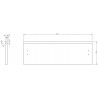 Mexen Rivel panneau avant rainuré pour le corps du meuble sous lavabo 60 x 20 cm, graphite mat - 91A20-0600-235-1-66
