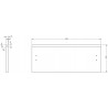 Mexen Rivel façade rainurée pour meuble de salle de bains 50 x 20 cm, noir mat - 91A20-0500-235-1-71