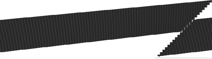 Mexen Rivel façade rainurée pour caisson de meuble de salle de bain 160 x 20 cm, noir mat - 91A20-1600-235-1-71