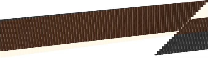 Mexen Rivel avant rainuré pour le meuble de salle de bain 120 x 20 cm, noyer - 91A20-1200-235-1-86