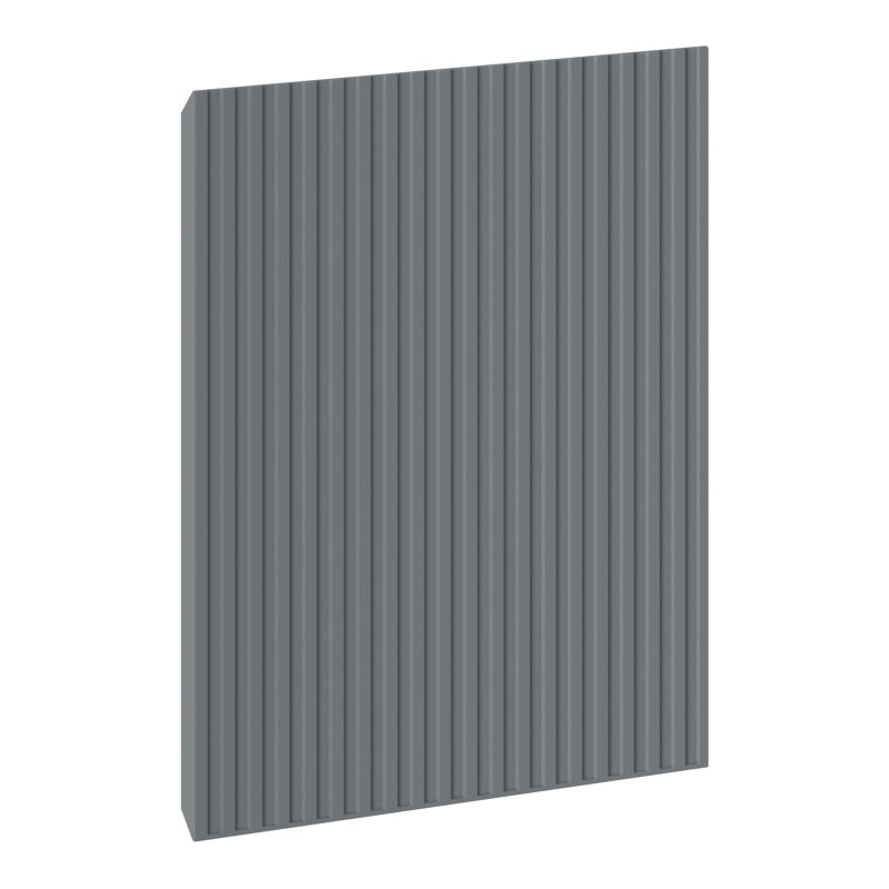 Mexen Rivel façade rainurée pour corps d'armoire de salle de bain 35 x 43,5 cm, graphite mat - 91A21-0350-470-1-66