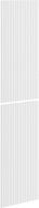 Mexen Rivel façade rainurée pour le corps du meuble de salle de bains 35 x 80 cm (2 pcs), blanc mat - 91A21-1600-300-2-01