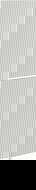 Mexen Rivel façade rainurée pour corps de meuble de salle de bain 35 x 80 cm (2 pcs), gris mat - 91A21-1600-300-2-62