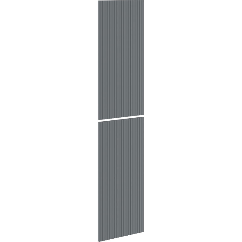 Mexen Rivel façade rainurée pour le corps de l'armoire de salle de bain 35 x 80 cm (2 pièces), graphite mat