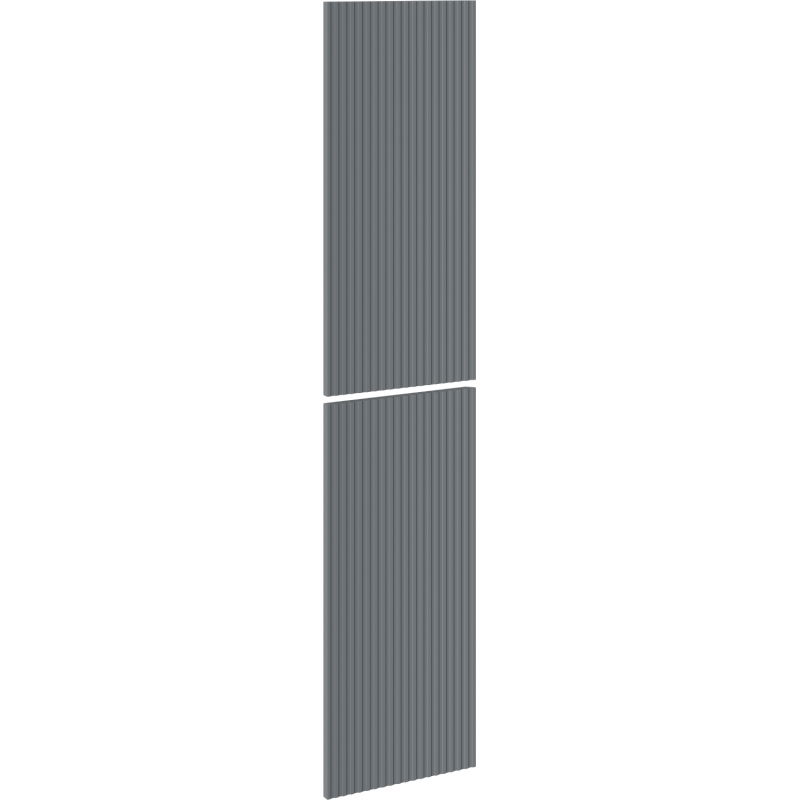 Mexen Rivel façade rainurée pour meuble de salle de bain 35 x 80 cm (2 pcs), graphite mat - 91A21-1600-300-2-66