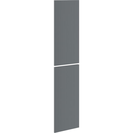 Mexen Rivel façade rainurée pour le corps de l'armoire de salle de bain 35 x 80 cm (2 pièces), graphite mat