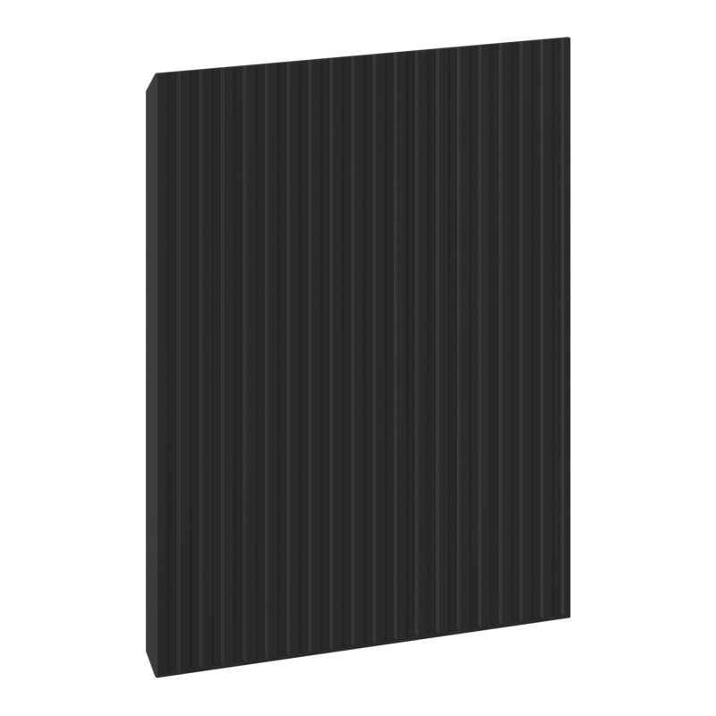 Mexen Rivel frontal cannelé pour meuble de salle de bain 35 x 43,5 cm, noir mat - 91A21-0350-470-1-71