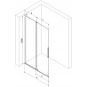 Mexen Velar L paroi de douche coulissante Walk-in 100 x 200 cm, givre 8 mm, gris ardoise brossé - 871-100-003-33-66