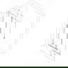 Mur de douche coulissant Mexen Velar L Walk-in 100 x 200 cm, graphite 8 mm, noir - 871-100-003-43-70