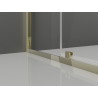 Mexen Exo-R Duo cabine de douche carrée pivotante 70 x 70 cm, transparente, dorée - 8110-070-070-50-00
