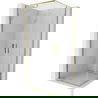 Mexen Exo cabine de douche carrée pivotante 80 x 80 cm, transparent, or - 8110-080-080-50-00