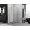Mexen Exo-R Duo cabine de douche carrée battante 80 x 80 cm, transparent, or - 8110-080-080-50-00