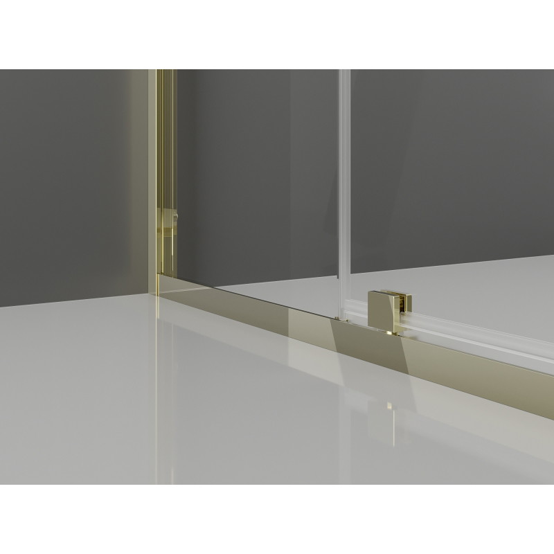 Mexen Exo cabine de douche carrée pivotante 80 x 80 cm, transparent, or - 8110-080-080-50-00