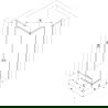 Mexen Exo cabine de douche carrée pivotante 100 x 100 cm, transparent, or - 8110-100-100-50-00