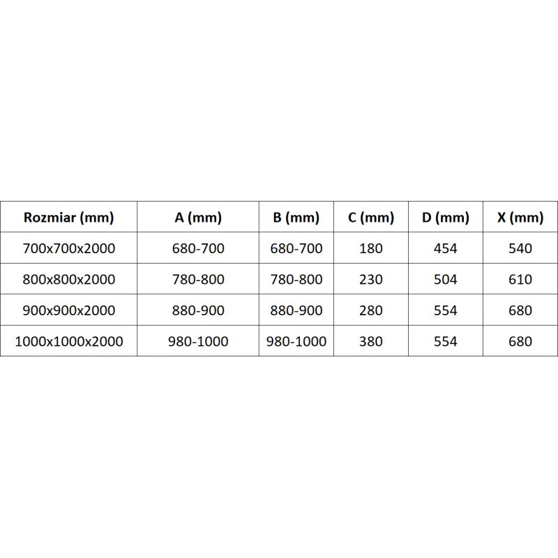 Mexen Exo cabine de douche carrée pivotante 100 x 100 cm, transparente, dorée - 8110-100-100-50-00