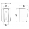 Mexen support de douche, blanc - 79352-20