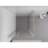 Mexen Exo-R Duo cabine de douche carrée pivotante 100 x 100 cm, transparente, dorée - 8110-100-100-50-00